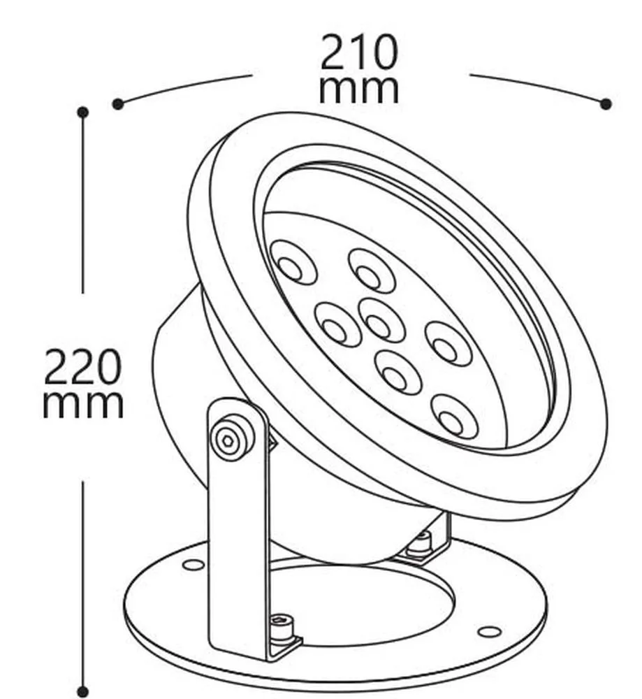 FERON Светодиодный светильник подводный LL-874 Lux 18W RGB 24V IP68 32039 FERON Светодиодный светильник подводный LL-874 Lux 18W RGB 24V IP68 32039