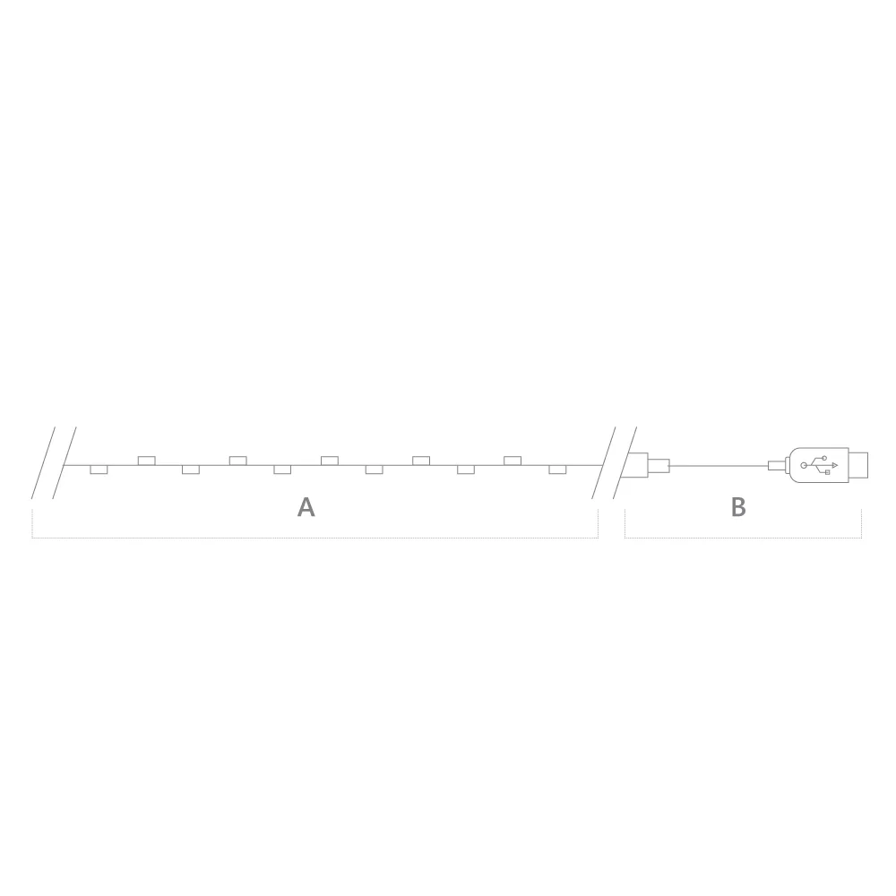 FERON Гирлянда линейная CL575 Роса, статичная, 5м USB 5000K , прозрачный шнур FERON Гирлянда линейная CL575 Роса, статичная, 5м USB 5000K , прозрачный шнур