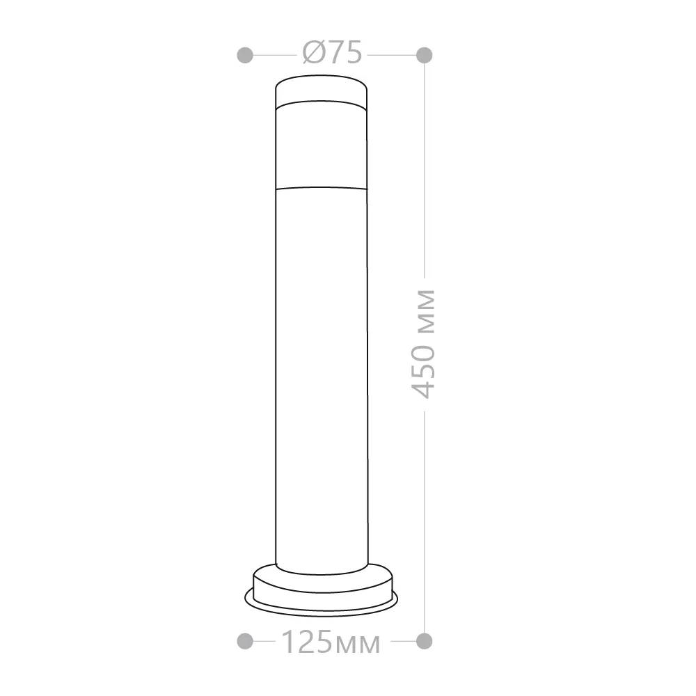 FERON Светильник садово-парковый DH022-450, Техно столб, 18W E27 230V, серебро 11809 FERON Светильник садово-парковый DH022-450, Техно столб, 18W E27 230V, серебро 11809