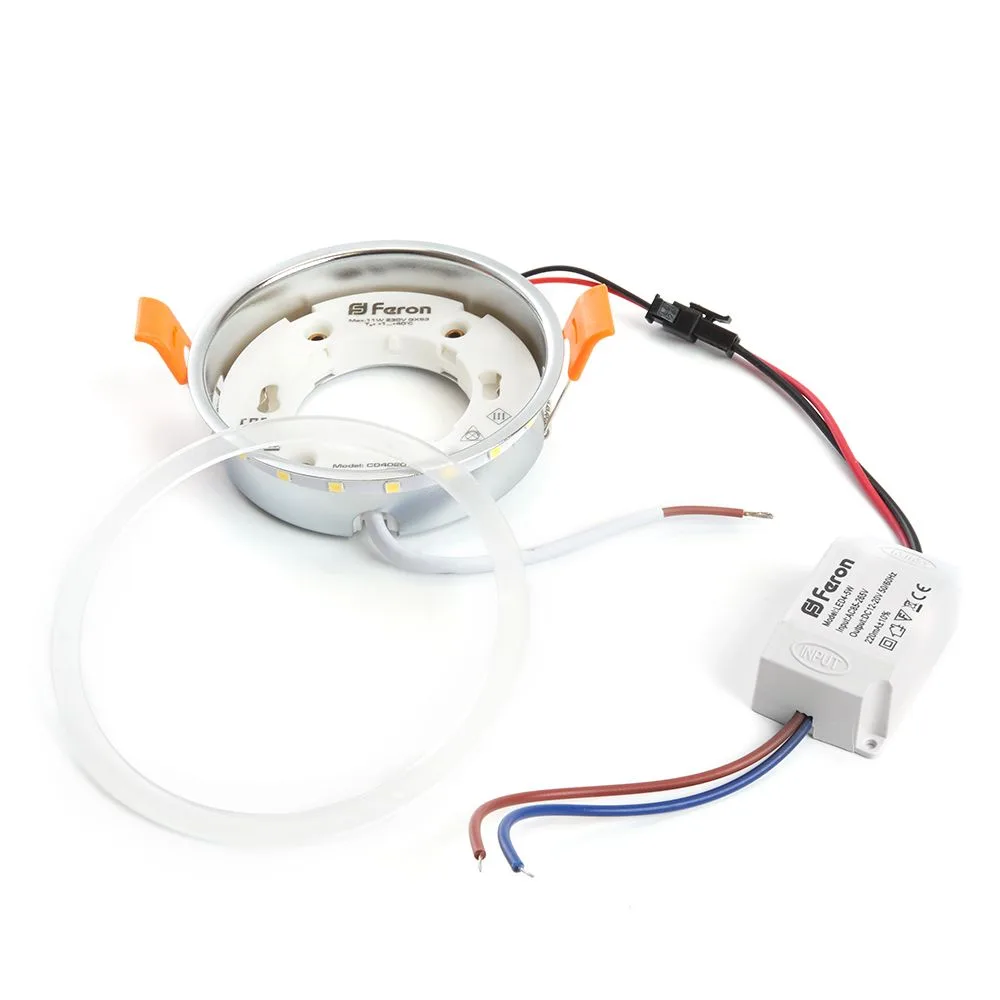 FERON Кольцо с диодами для замены светильников с подсветкой, 4W 20LED SMD2835 4000K GX53, LB-4020 FERON Кольцо с диодами для замены светильников с подсветкой, 4W 20LED SMD2835 4000K GX53, LB-4020
