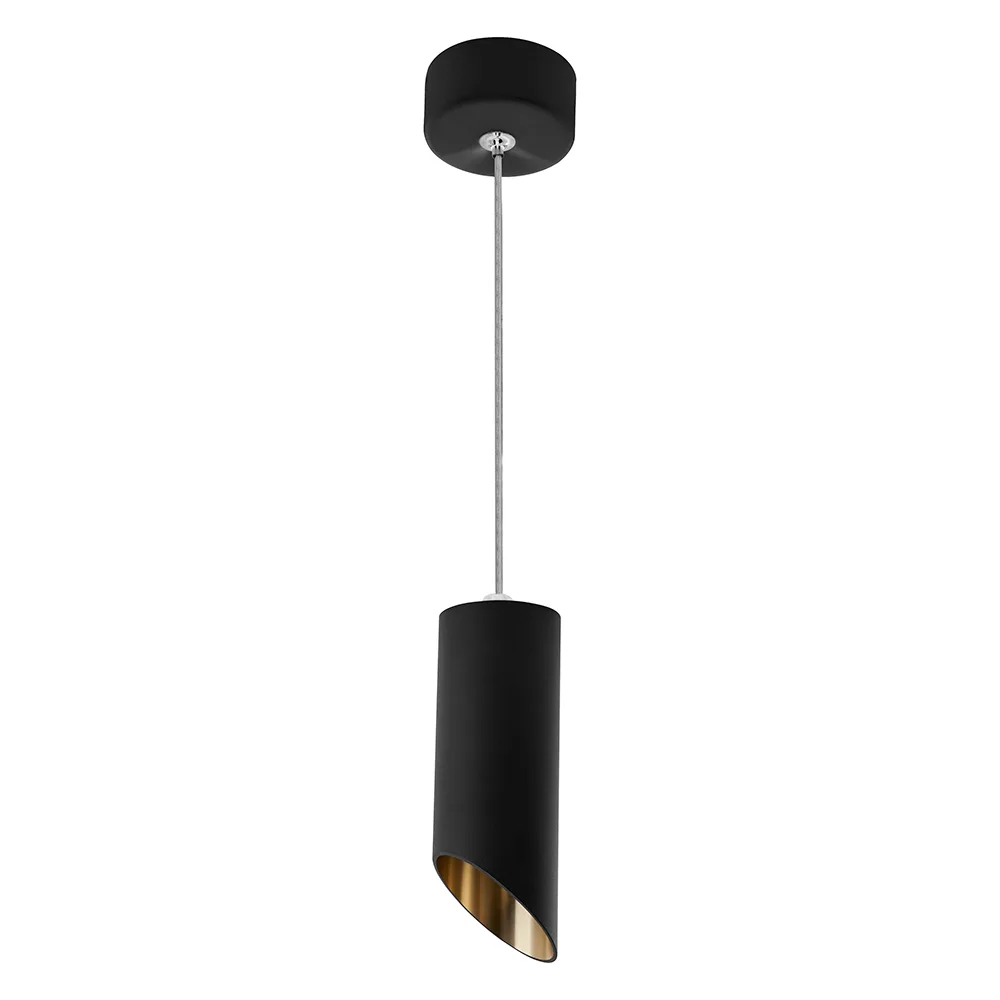Светильник потолочный FERON ML1818 на подвесе MR16 35W 230V, черный, золото 55*130 48041