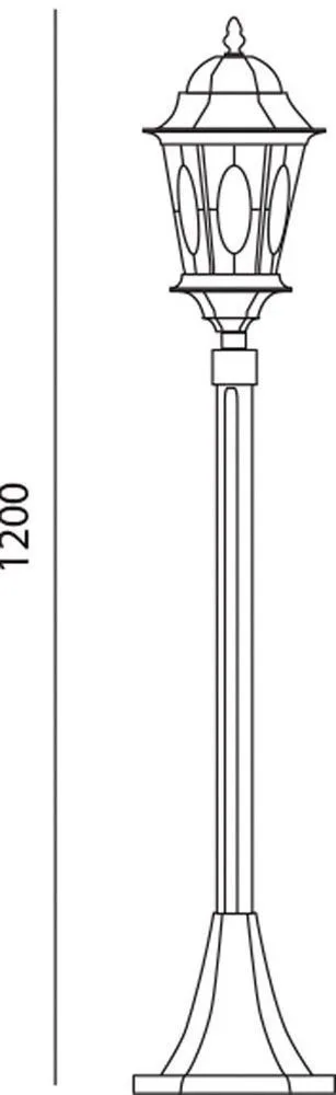 FERON Светильник садово-парковый PL155 шестигранный, столб 60W E27 230V, черное золото 11323 FERON Светильник садово-парковый PL155 шестигранный, столб 60W E27 230V, черное золото 11323