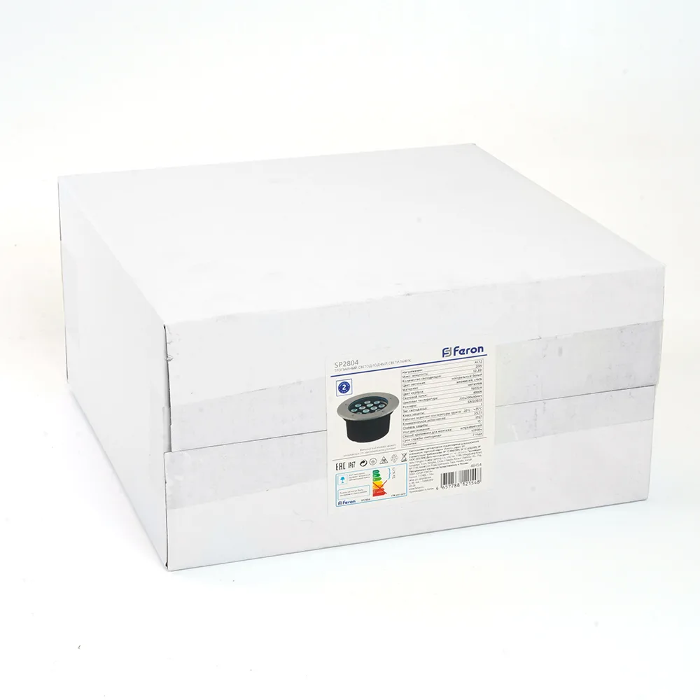 FERON Светодиодный светильник тротуарный (грунтовый) SP2804, 20W, AC/DC12V, низковольтный, 3000K, металлик, IP67 48348 FERON Светодиодный светильник тротуарный (грунтовый) SP2804, 20W, AC/DC12V, низковольтный, 3000K, металлик, IP67 48348
