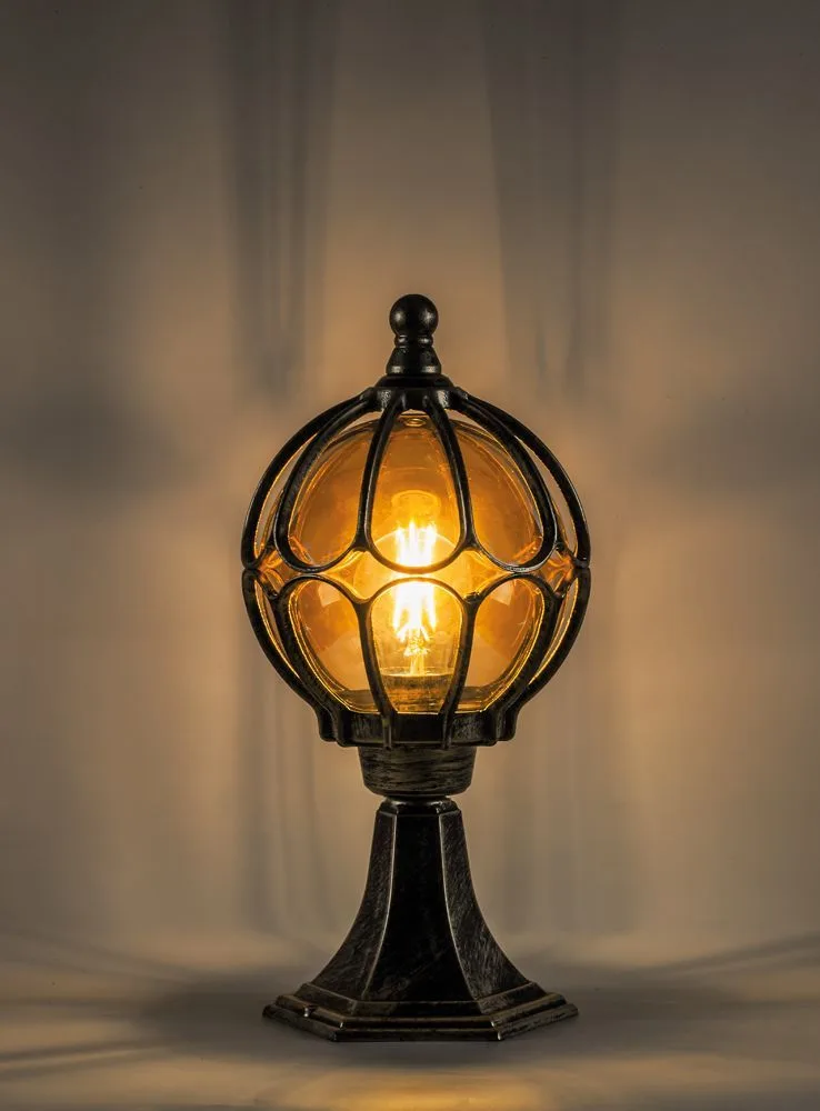 FERON Светильник садово-парковый PL3704 круглый на постамент 60W 230V E27, черное золото 11364 FERON Светильник садово-парковый PL3704 круглый на постамент 60W 230V E27, черное золото 11364