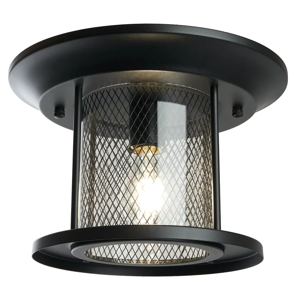 FERON Светильник садово-парковый PL723 на потолок 60W E27 230V, черный 48387 FERON Светильник садово-парковый PL723 на потолок 60W E27 230V, черный 48387
