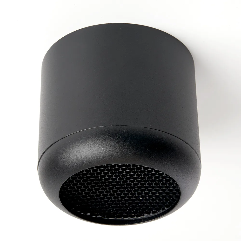 Светильник потолочный FERON HL365 Barrel ECHO 12W, 230V, GX53, чёрный, с антибликовой сеточкой 48400