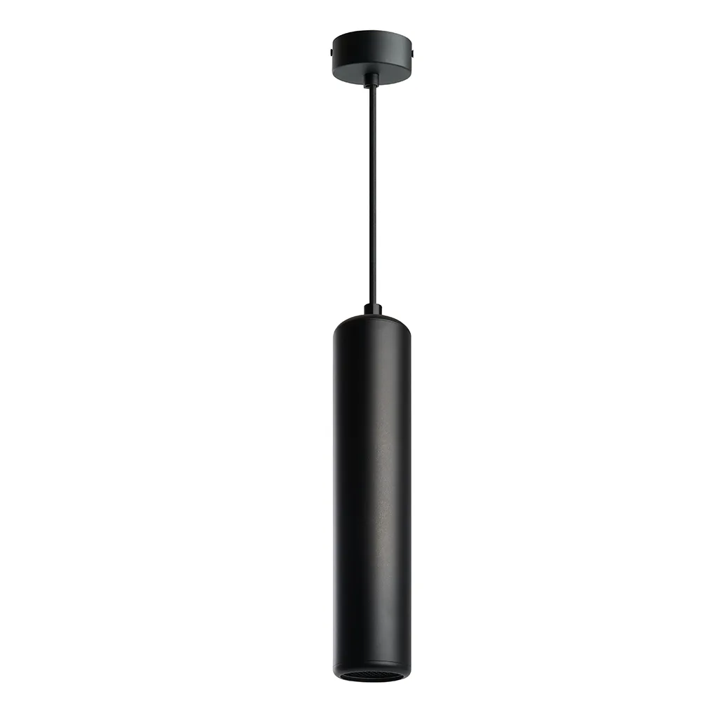 Светильник потолочный FERON ML1842 Barrel ECHO levitation MR16 35W, 230V, GU10, чёрный, с антибликовой сеточкой, на подвесе 1,7  48396
