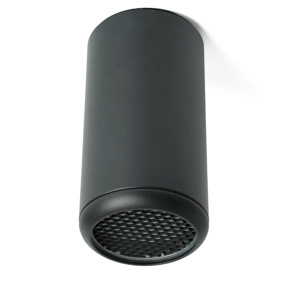 Светильник потолочный FERON ML184 Barrel ECHO MR16 GU10 35W 230V, черный, с антибликовой сеточкой 48392