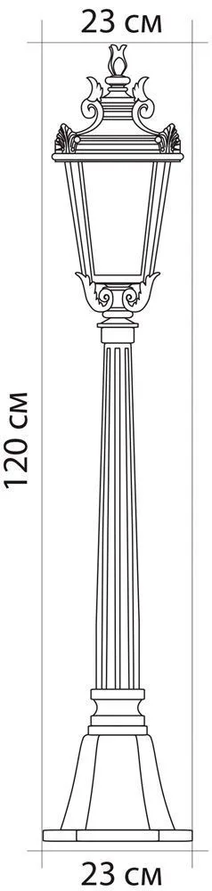 FERON Светильник садово-парковый PL4006 столб круглый60W 230V E27, черный 11378 FERON Светильник садово-парковый PL4006 столб круглый60W 230V E27, черный 11378