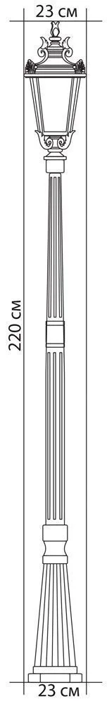 FERON Светильник садово-парковый PL4007 столб круглый 60W 230V E27, черный 11383 FERON Светильник садово-парковый PL4007 столб круглый 60W 230V E27, черный 11383