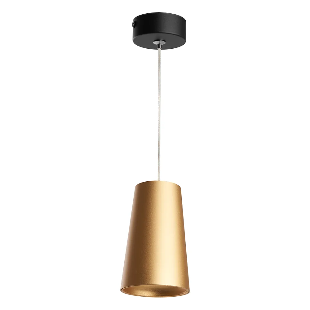 Светильник потолочный FERON ML1858 Barrel BELL levitation на подвесе 1,7 м  MR16 35W 230V, золото черный  48423