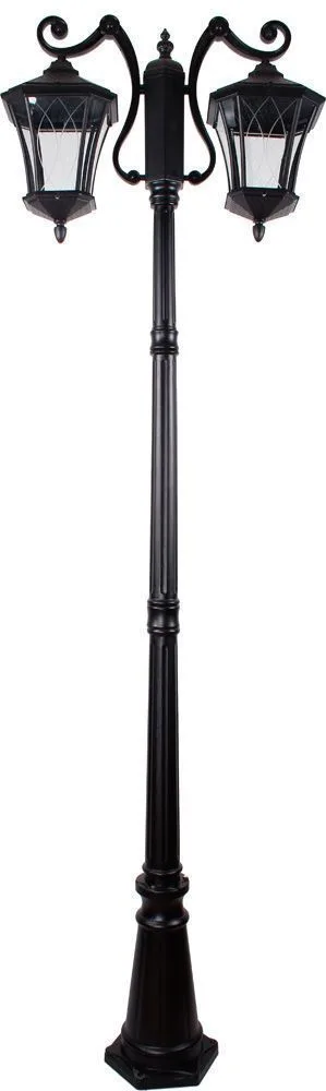 Светильник садово-парковый FERON PL4038 столб восьмигранный 2*60W 230V E27, черный 11419