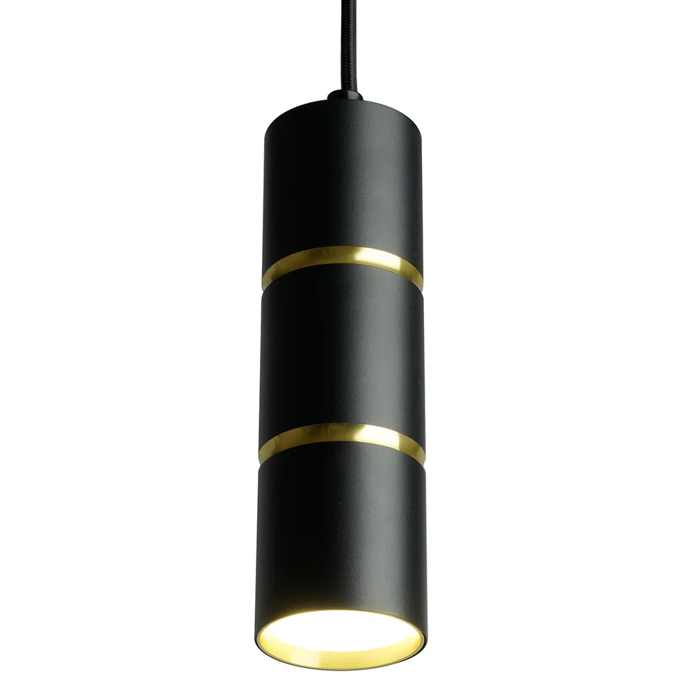 FERON Светильник потолочный ML1868 Barrel ZEN levitation на подвесе MR16 35W, 230V, чёрный, золото 55*180 48647 FERON Светильник потолочный ML1868 Barrel ZEN levitation на подвесе MR16 35W, 230V, чёрный, золото 55*180 48647