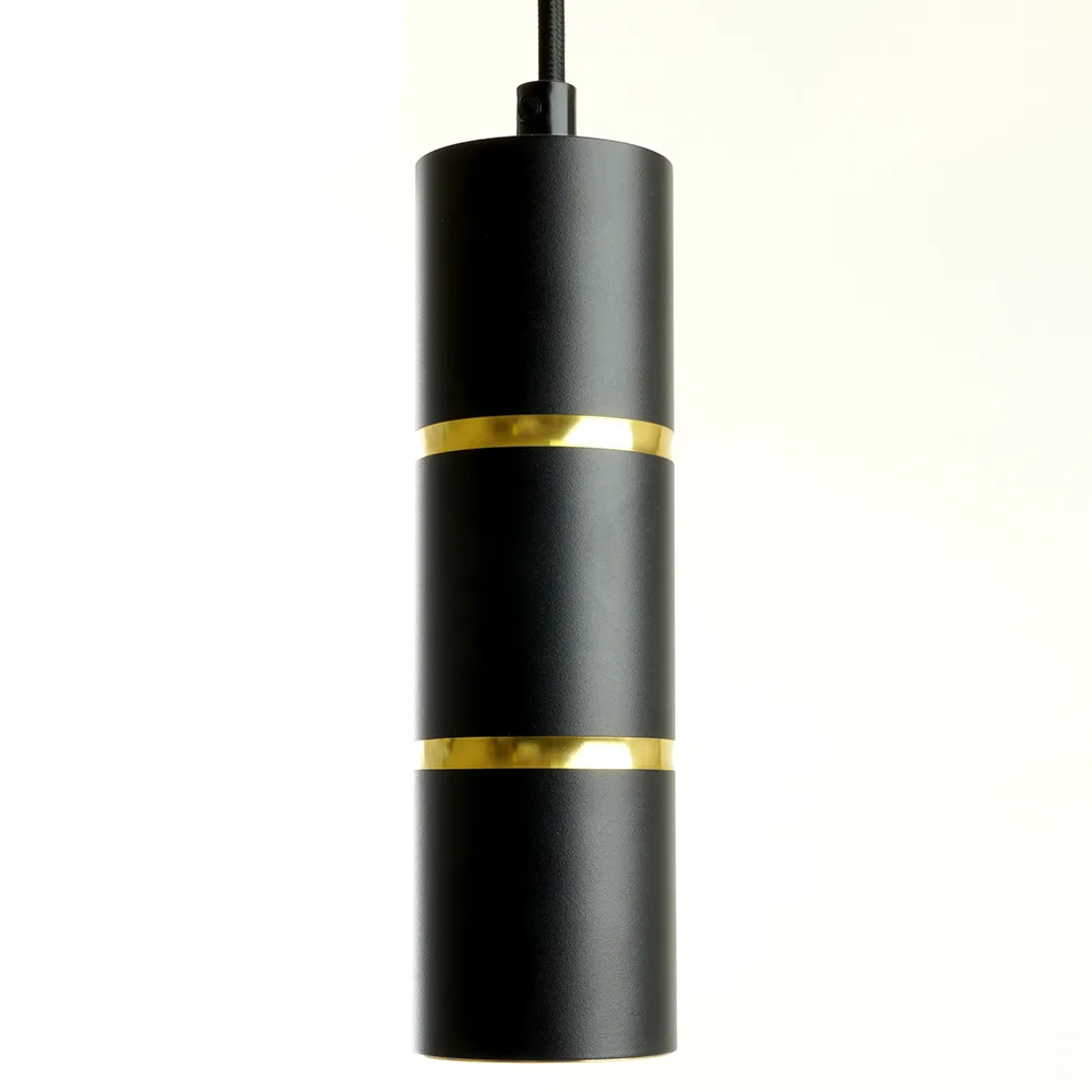 FERON Светильник потолочный ML1868 Barrel ZEN levitation на подвесе MR16 35W, 230V, чёрный, золото 55*180 48647 FERON Светильник потолочный ML1868 Barrel ZEN levitation на подвесе MR16 35W, 230V, чёрный, золото 55*180 48647
