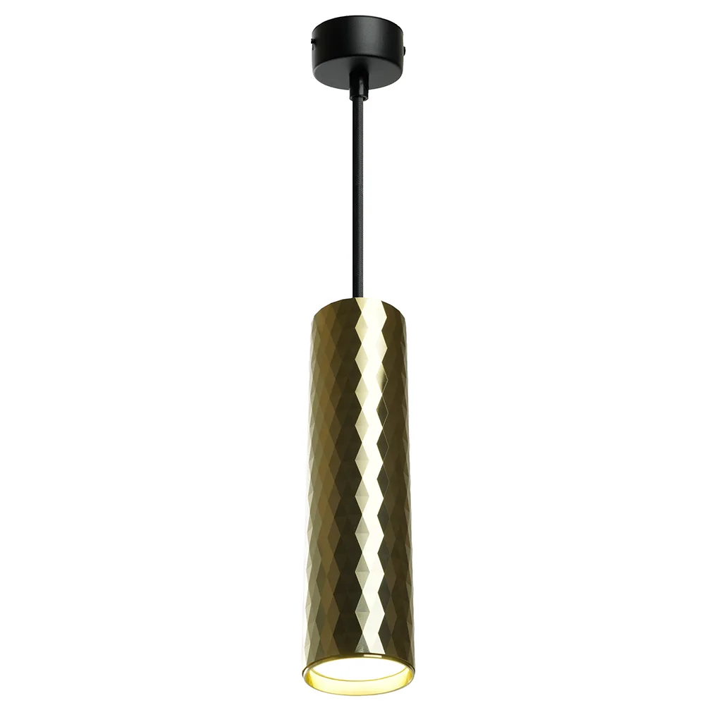 FERON Светильник потолочный ML1888 Barrel PRISM levitation на подвесе MR16 35W, 230V, чёрный, золото 55*200 48669 FERON Светильник потолочный ML1888 Barrel PRISM levitation на подвесе MR16 35W, 230V, чёрный, золото 55*200 48669