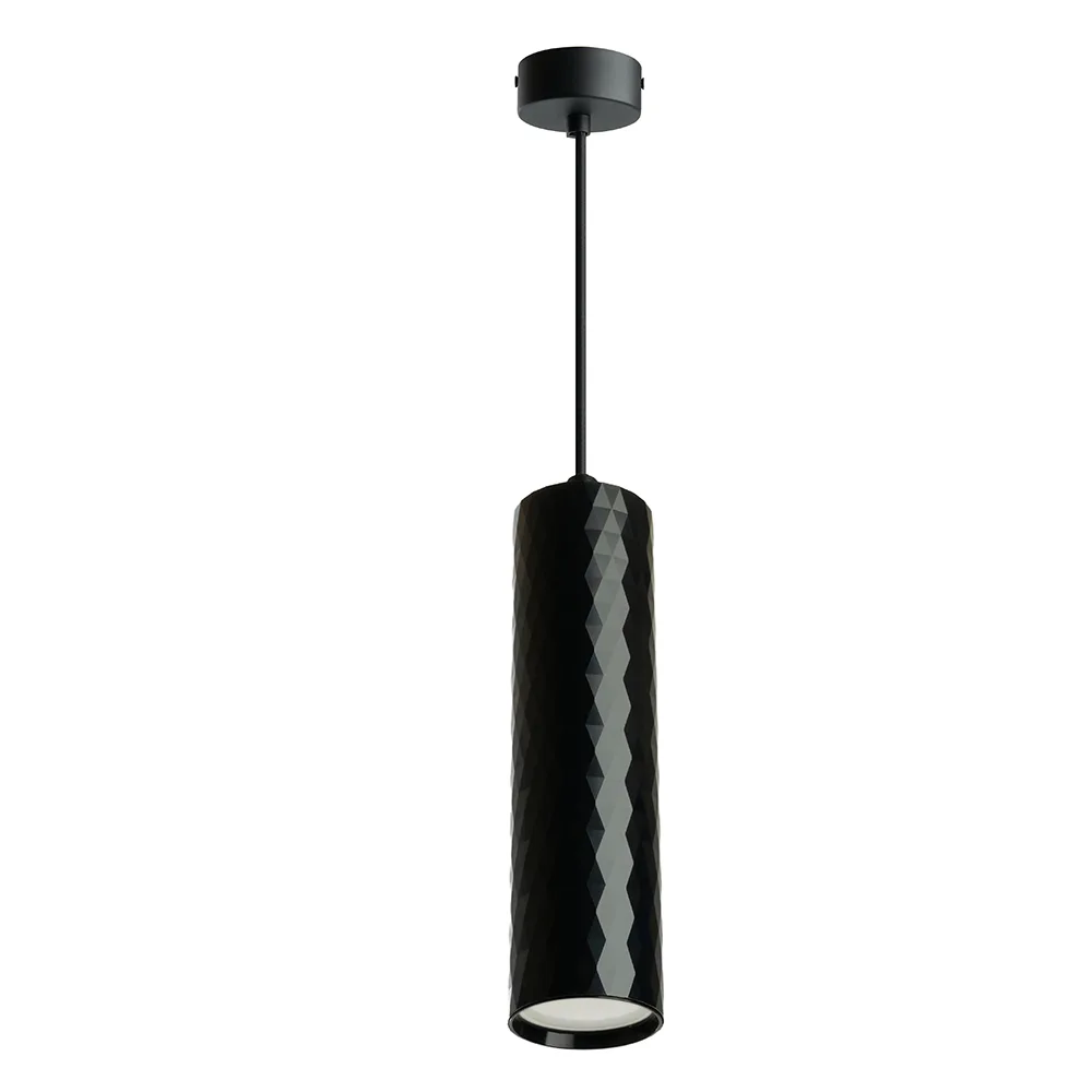 Светильник потолочный FERON ML1888 Barrel PRISM levitation на подвесе MR16 35W, 230V, чёрный 55*200 48670
