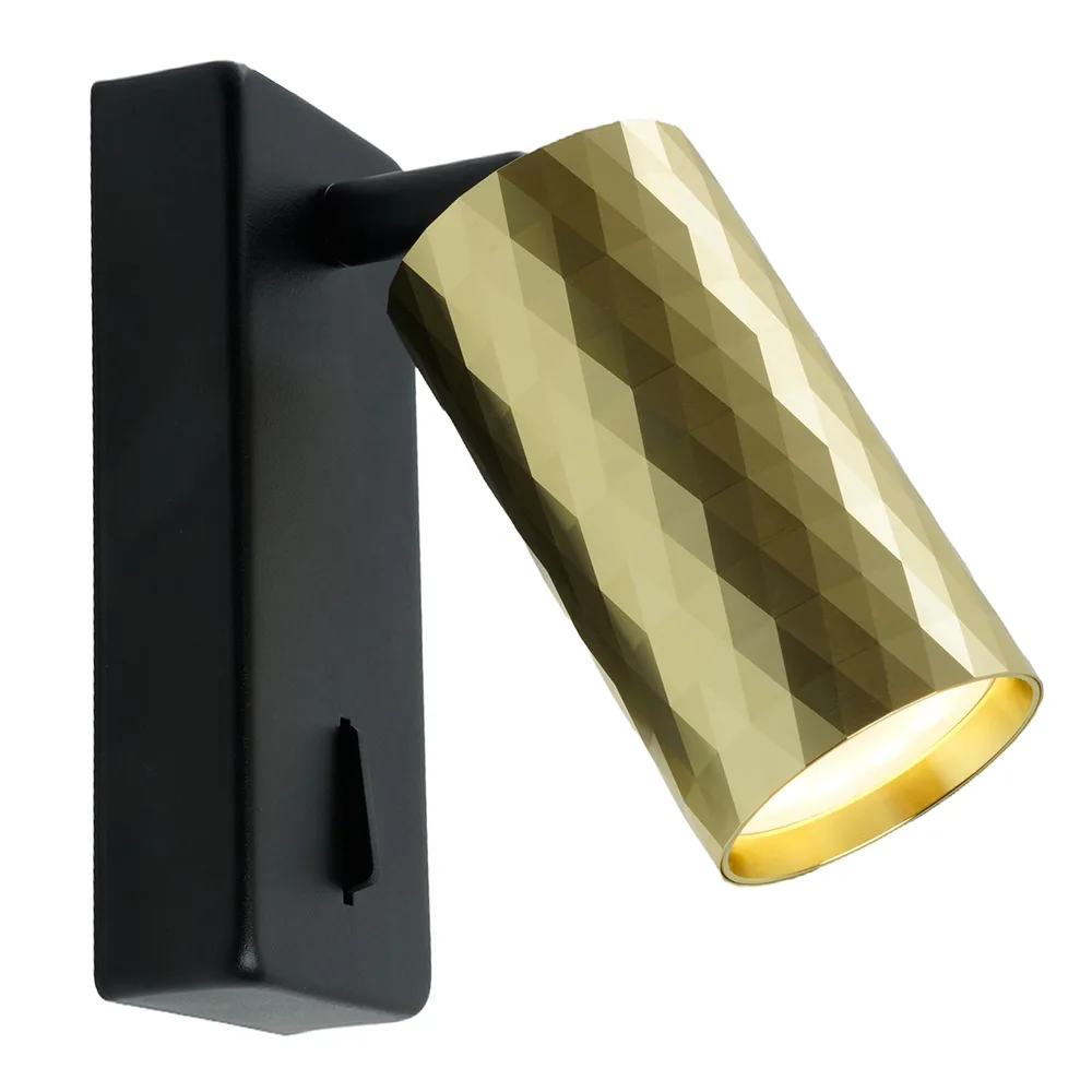 FERON Светильник ML1880 PRISM 35W, 230V, GU10, золото и чёрный артикул 48671 FERON Светильник ML1880 PRISM 35W, 230V, GU10, золото и чёрный артикул 48671