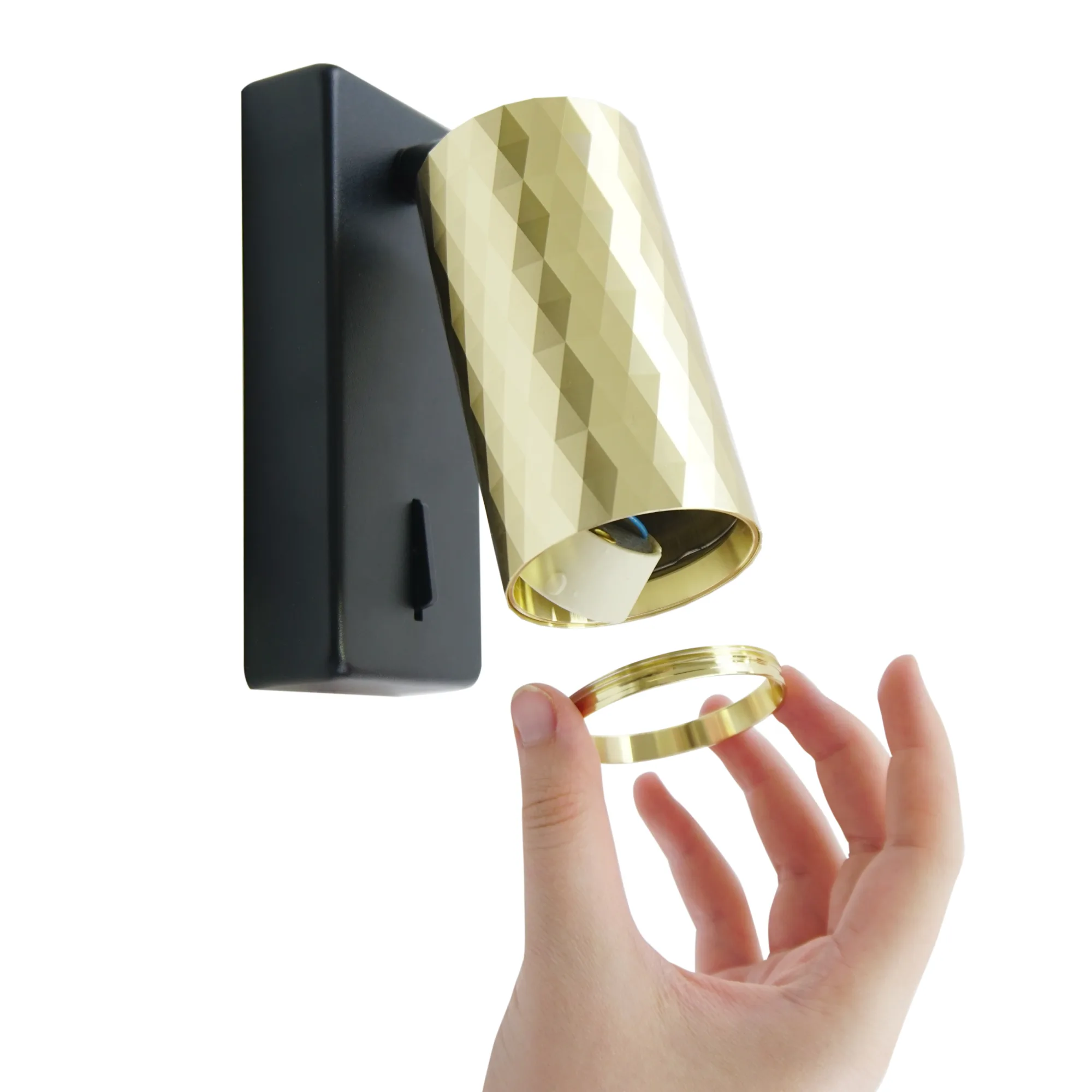 FERON Светильник ML1880 PRISM 35W, 230V, GU10, золото и чёрный артикул 48671 FERON Светильник ML1880 PRISM 35W, 230V, GU10, золото и чёрный артикул 48671