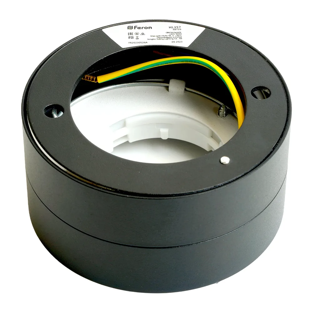 FERON Светильник потолочный HL357 12W, 230V, GX53, черный 48739 FERON Светильник потолочный HL357 12W, 230V, GX53, черный 48739
