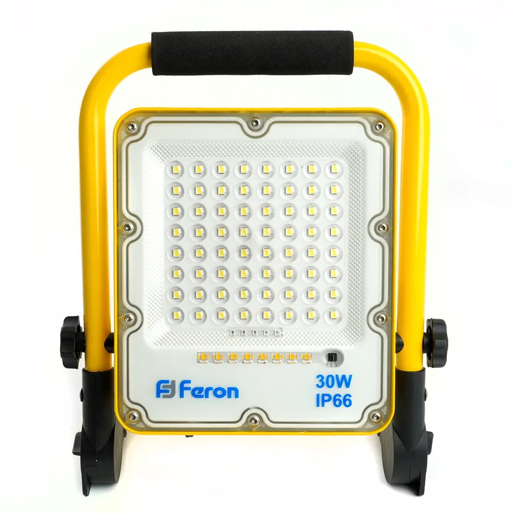 FERON Светодиодный прожектор LL-950 переносной с зарядным устройством IP66 30W 6400K артикул 48675 FERON Светодиодный прожектор LL-950 переносной с зарядным устройством IP66 30W 6400K артикул 48675