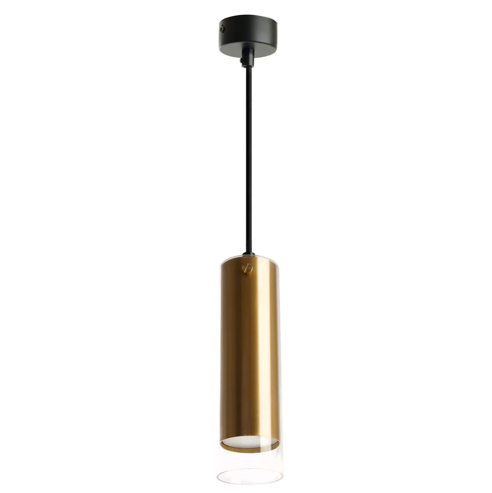Светильник потолочный FERON ML1898 Barrel LUMINA levitation на подвесе MR16 35W 230V, золото, черный, 55*200 48747