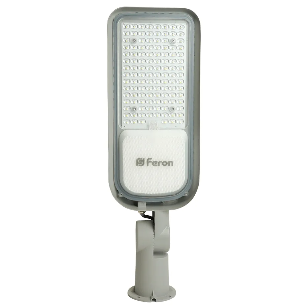 FERON Светодиодный уличный консольный светильник SP3060 100W 6400K 100-265V/50Hz, серый 48687 FERON Светодиодный уличный консольный светильник SP3060 100W 6400K 100-265V/50Hz, серый 48687