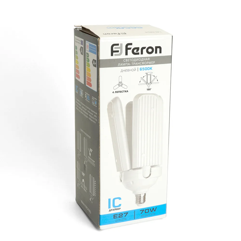 FERON Лампа светодиодная LB-654 E27 70W 175-265V 6500К 48774 FERON Лампа светодиодная LB-654 E27 70W 175-265V 6500К 48774