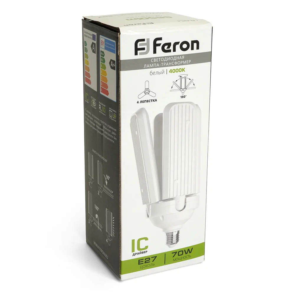 FERON Лампа светодиодная LB-654 E27 70W 175-265V 4000К 48773 FERON Лампа светодиодная LB-654 E27 70W 175-265V 4000К 48773