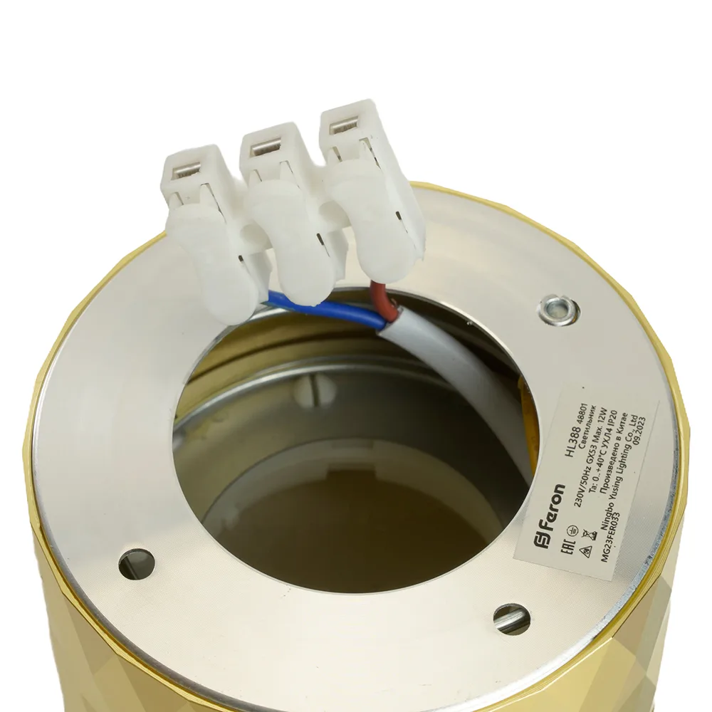 FERON Светильник потолочный HL388 Barrel PRISM GX53 12W 230V, золото 48801 FERON Светильник потолочный HL388 Barrel PRISM GX53 12W 230V, золото 48801
