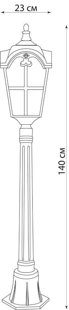 FERON Светильник садово-парковый PL5107 столб четырехгранный 100W 230V E27, черное золото 11532 FERON Светильник садово-парковый PL5107 столб четырехгранный 100W 230V E27, черное золото 11532