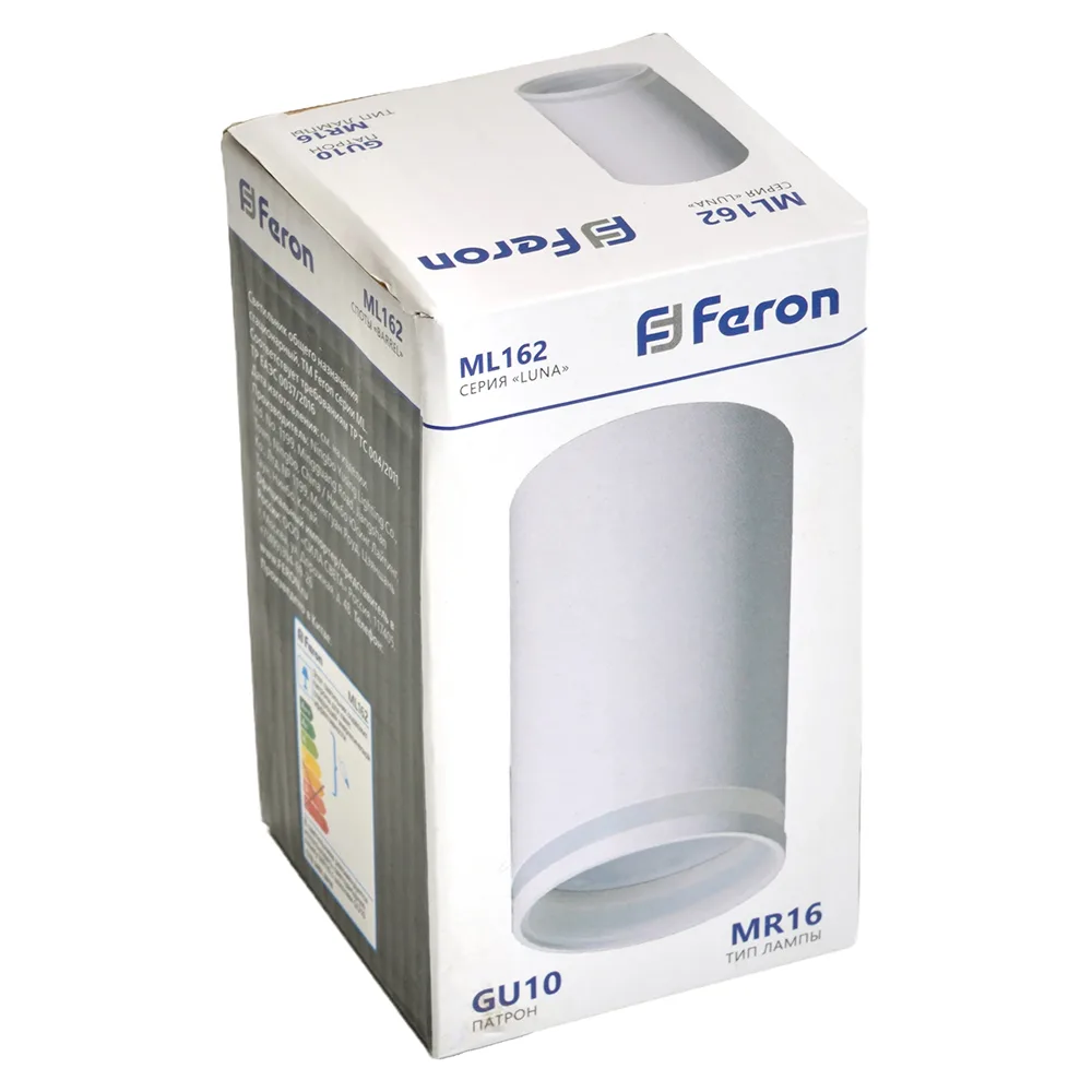 FERON Светильник потолочный ML162 Barrel LUNA MR16 GU10 35W 230V, белый 48815 FERON Светильник потолочный ML162 Barrel LUNA MR16 GU10 35W 230V, белый 48815