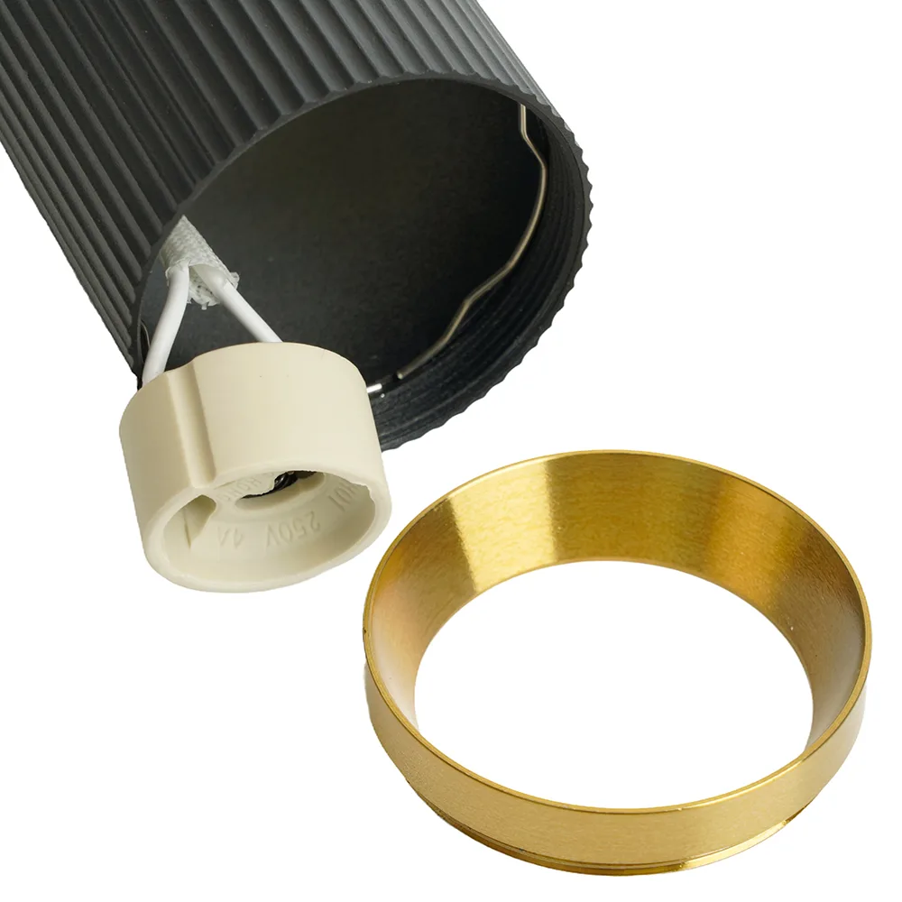 FERON Светильник потолочный ML190 Barrel GATSBY MR16 GU10 35W 230V, черный + античное золото 48851 FERON Светильник потолочный ML190 Barrel GATSBY MR16 GU10 35W 230V, черный + античное золото 48851