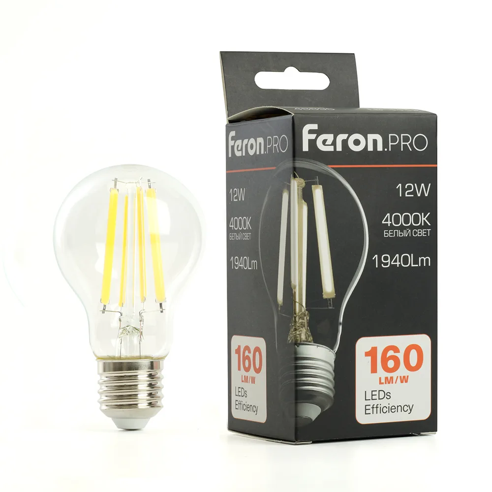 FERON Лампа светодиодная Feron.PRO LB-1112 Шар E27 1940LM 12W 175-265V 4000K 48896 FERON Лампа светодиодная Feron.PRO LB-1112 Шар E27 1940LM 12W 175-265V 4000K 48896