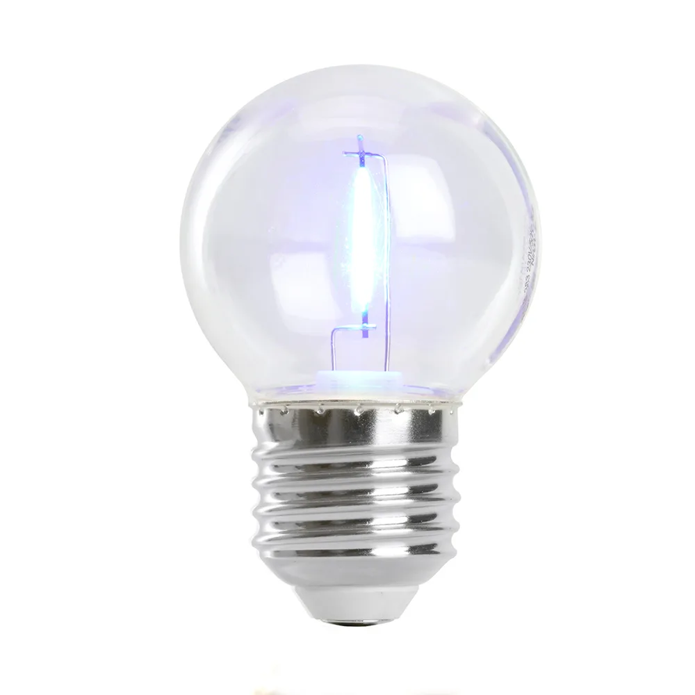 FERON Лампа светодиодная LB-383 Шарик прозрачный E27 2W 230V синий 48934 FERON Лампа светодиодная LB-383 Шарик прозрачный E27 2W 230V синий 48934