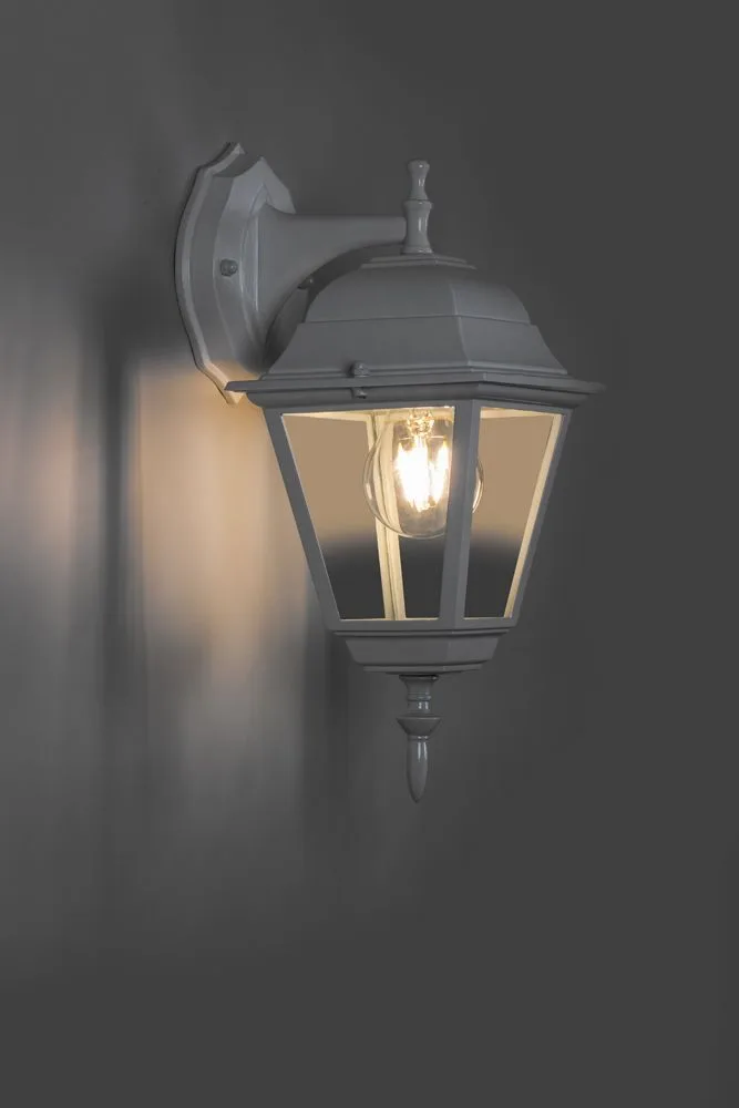 FERON Светильник садово-парковый 4102/PL4102 четырехгранный на стену вниз 60W E27 230V, белый 11015 FERON Светильник садово-парковый 4102/PL4102 четырехгранный на стену вниз 60W E27 230V, белый 11015