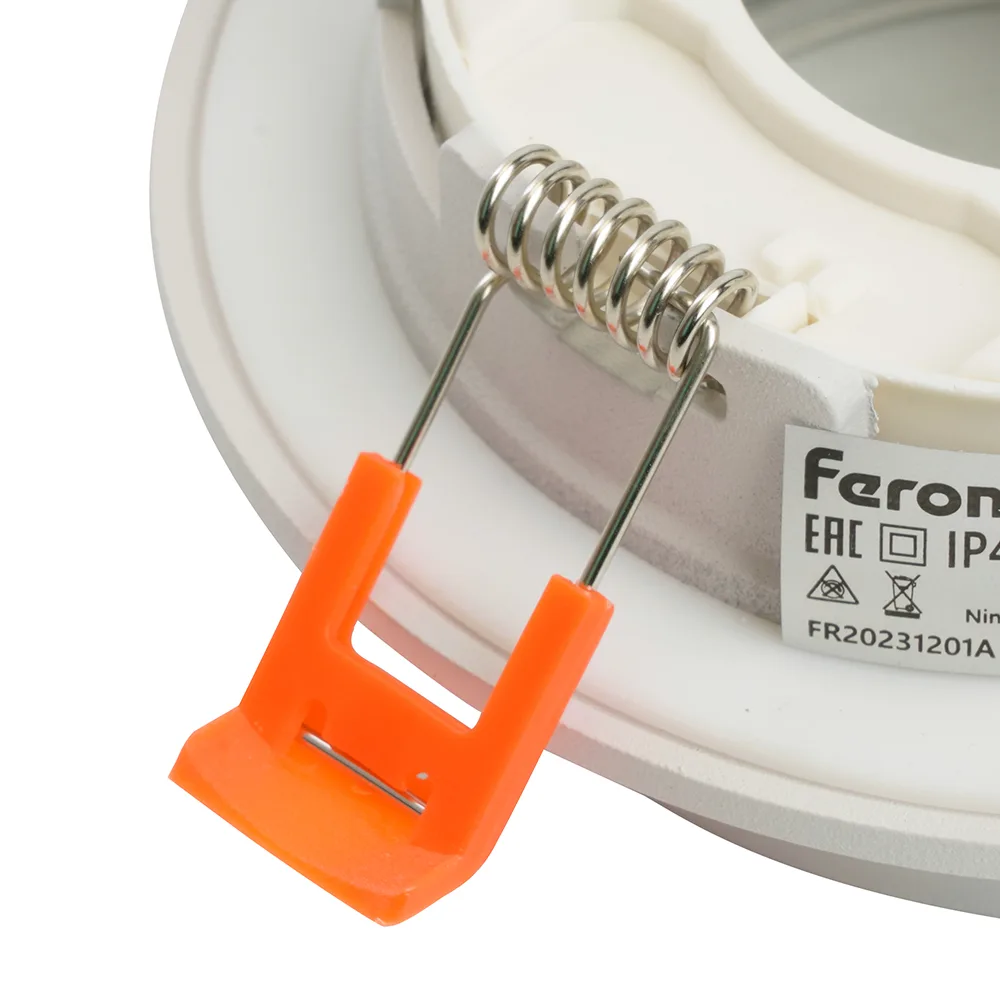 FERON Светильник встраиваемый DL504 потолочный GX53 белый круг IP44 51101 FERON Светильник встраиваемый DL504 потолочный GX53 белый круг IP44 51101