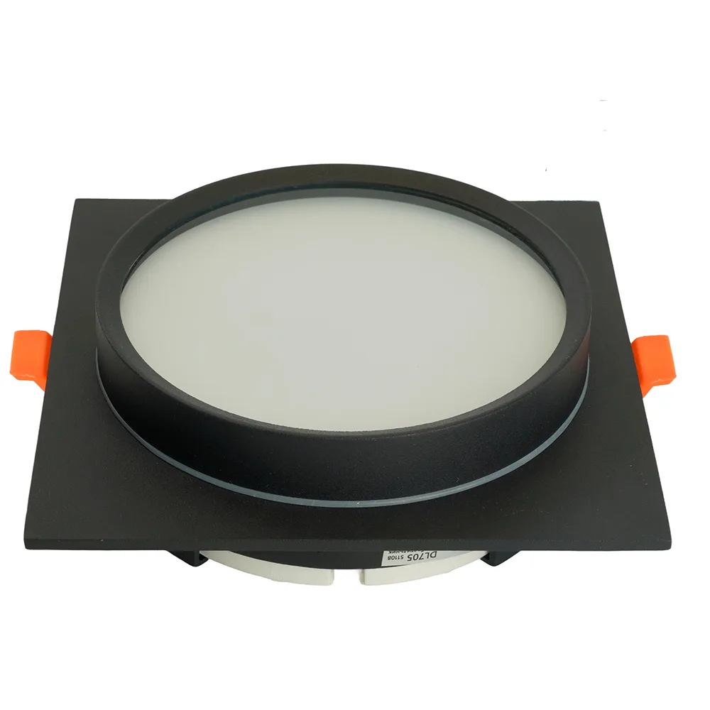 Светильник встраиваемый FERON DL705 потолочный GX70 черный квадрат IP44 51108
