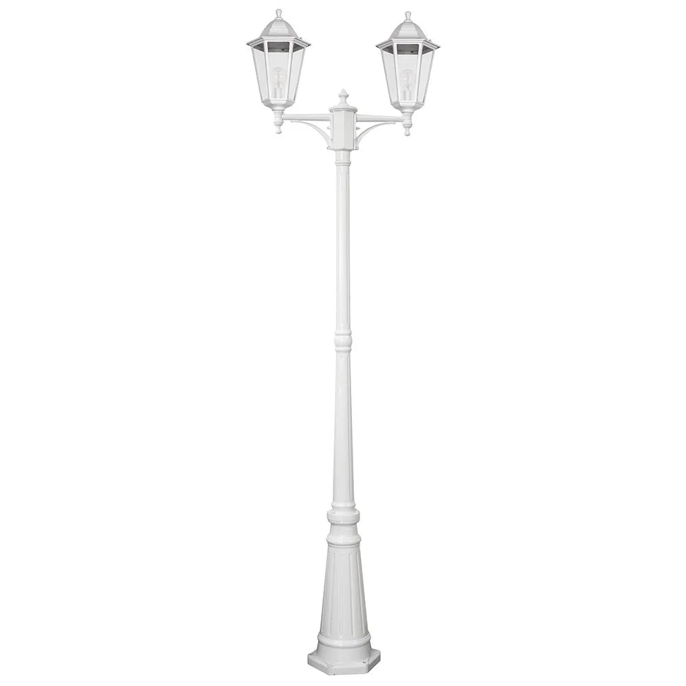 FERON Светильник садово-парковый 6214/PL6214 столб 2*100W E27 230V, белый 11077 FERON Светильник садово-парковый 6214/PL6214 столб 2*100W E27 230V, белый 11077
