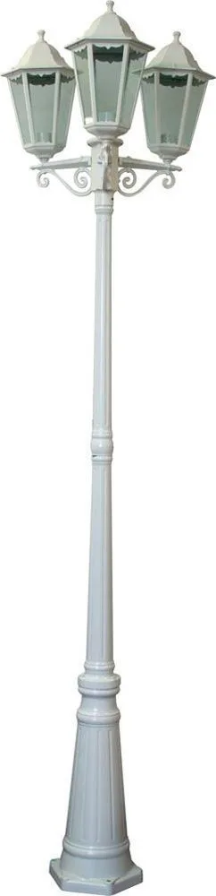 Светильник садово-парковый FERON 6215/PL6215 столб 3*100W E27 230V, белый 11079