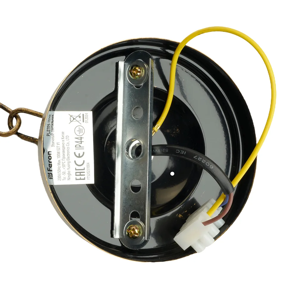 FERON Светильник садово-парковый 8105/PL8105 восьмигранный на цепочке 100W E27 230V, черное золото 11248 FERON Светильник садово-парковый 8105/PL8105 восьмигранный на цепочке 100W E27 230V, черное золото 11248