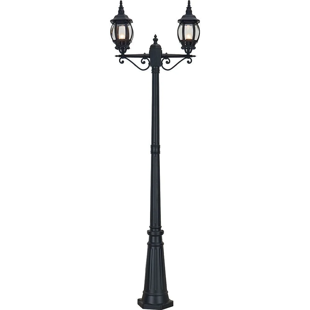 Светильник садово-парковый FERON 8114/PL8114 столб 2*100W E27 230V, черный 11213