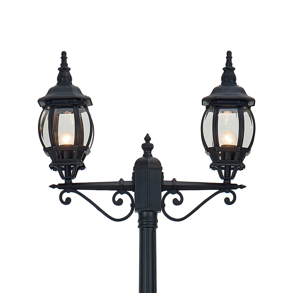 FERON Светильник садово-парковый 8114/PL8114 столб 2*100W E27 230V, черный 11213 FERON Светильник садово-парковый 8114/PL8114 столб 2*100W E27 230V, черный 11213