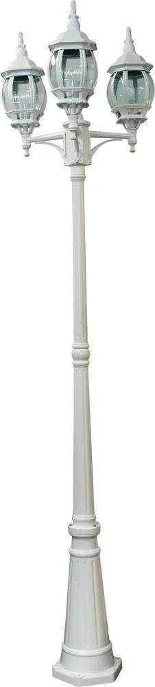 Светильник садово-парковый FERON 8115/PL8115 столб 3*100W E27 230V, белый 11211