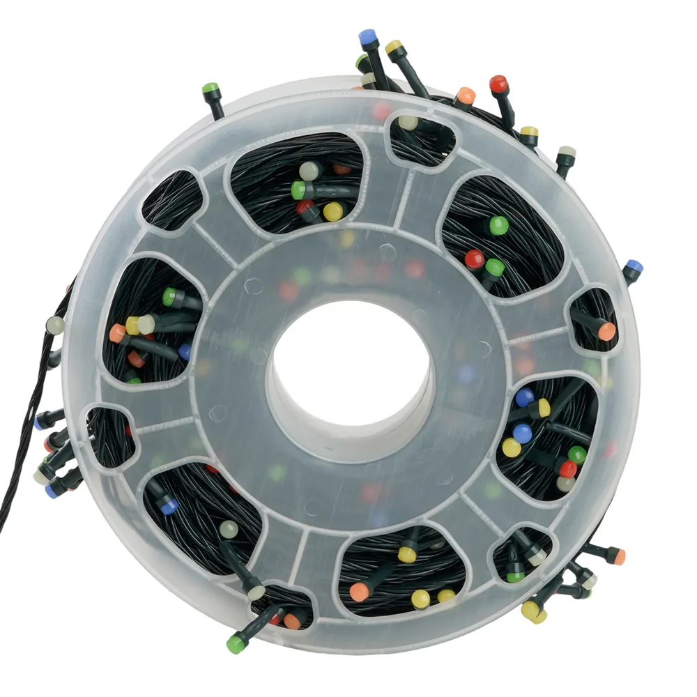 FERON Светодиодная гирлянда на бобине CL98 линейная 50м + 3м 230V мультиколор, c питанием от сети, зеленый шнур FERON Светодиодная гирлянда на бобине CL98 линейная 50м + 3м 230V мультиколор, c питанием от сети, зеленый шнур