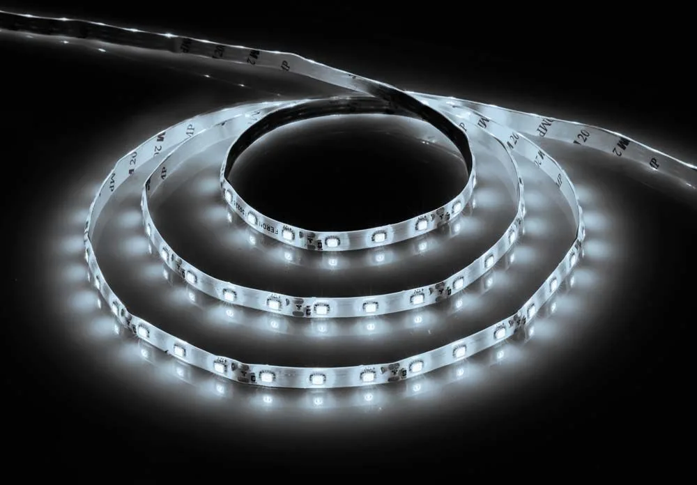 Cветодиодная LED лента FERON LS603, готовый комплект 5м 60SMD(3528)/м 4.8Вт/м IP20 12V теплый белый  ДЕМО-УПАКОВКА Артикул 27902