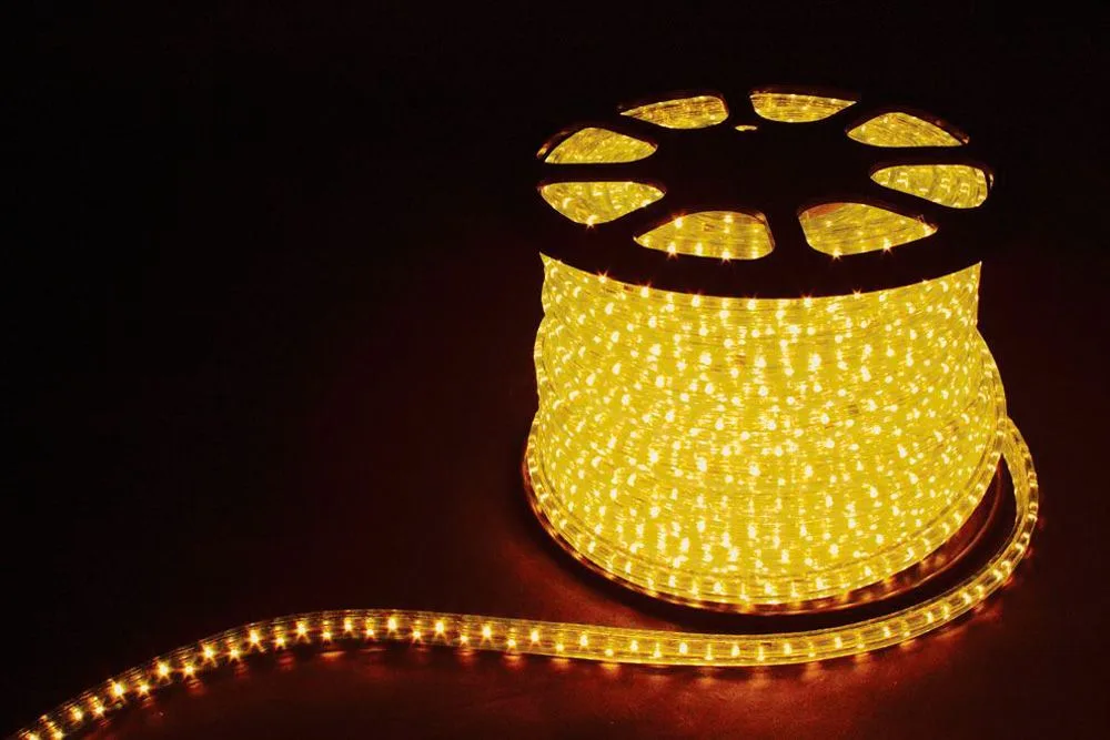 FERON Дюралайт светодиодный LED-R2W 2-х жильный , желтый 1,44Вт/м 36LED/м 100м 220V артикул 26062 FERON Дюралайт светодиодный LED-R2W 2-х жильный , желтый 1,44Вт/м 36LED/м 100м 220V артикул 26062
