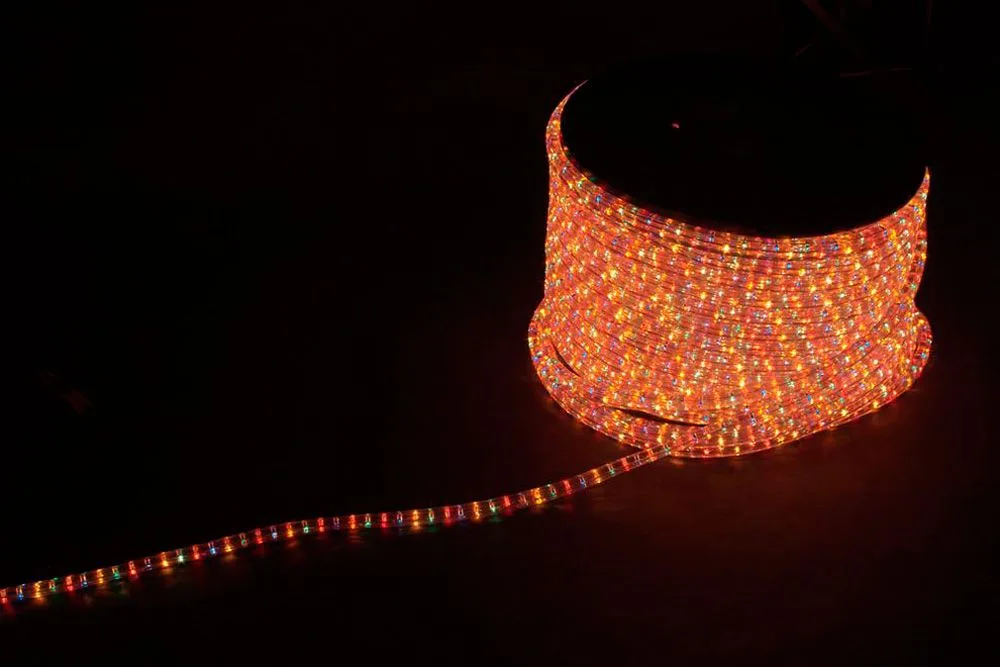Дюралайт светодиодный FERON LED-F3W 3-х жильный , синий-красный 2,88Вт/м 72LED/м 50м 220V  артикул 26210