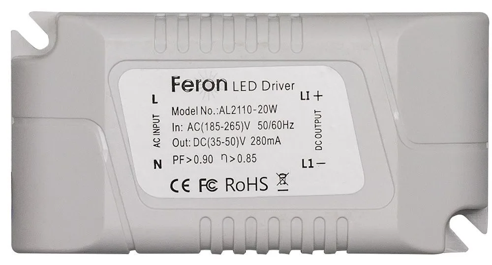 FERON Драйвер для AL2110,2111 20W,280mA, DC 35-50V, LB147 FERON Драйвер для AL2110,2111 20W,280mA, DC 35-50V, LB147