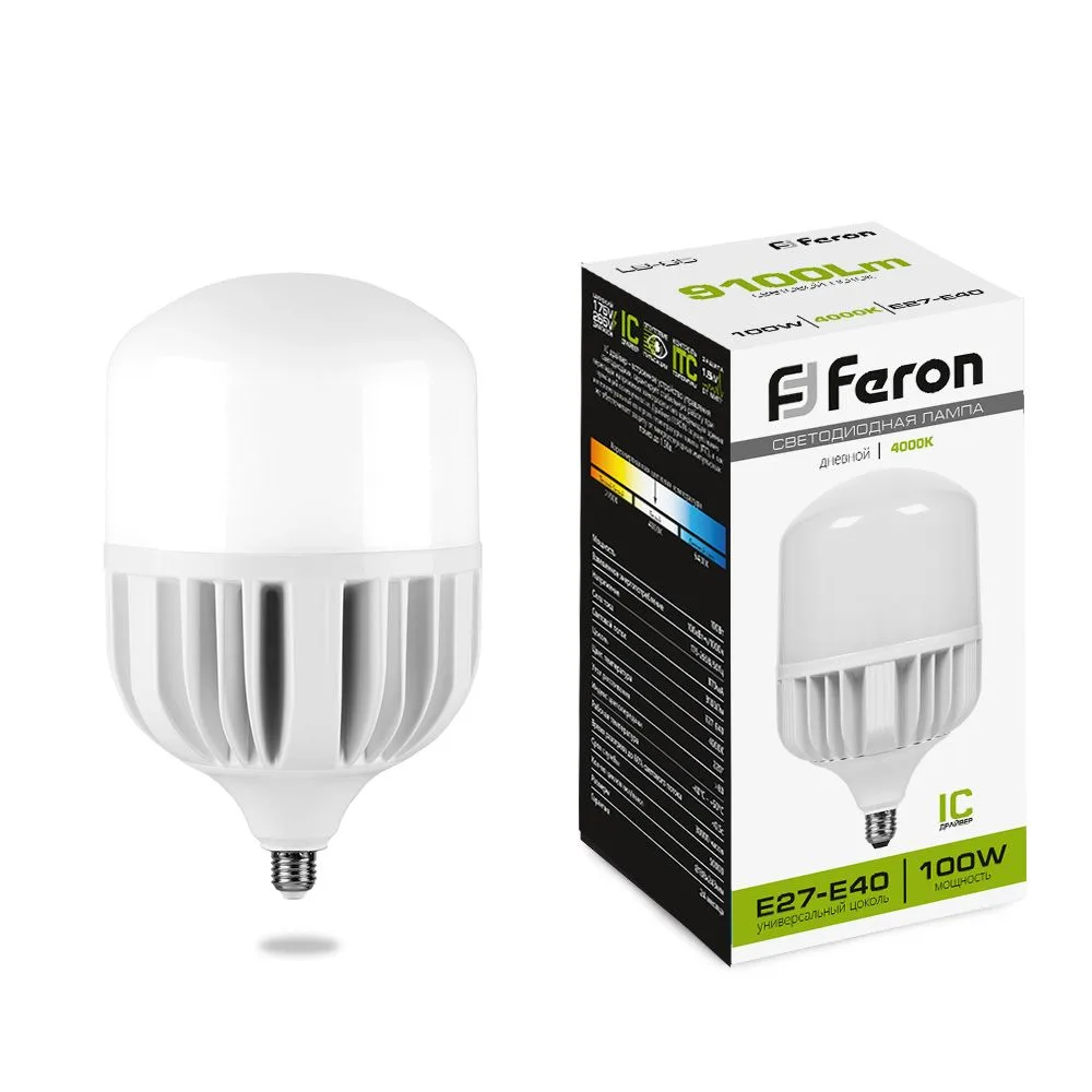 Лампа светодиодная FERON LB-65 E27-E40 40W 175-265V 4000K 25819