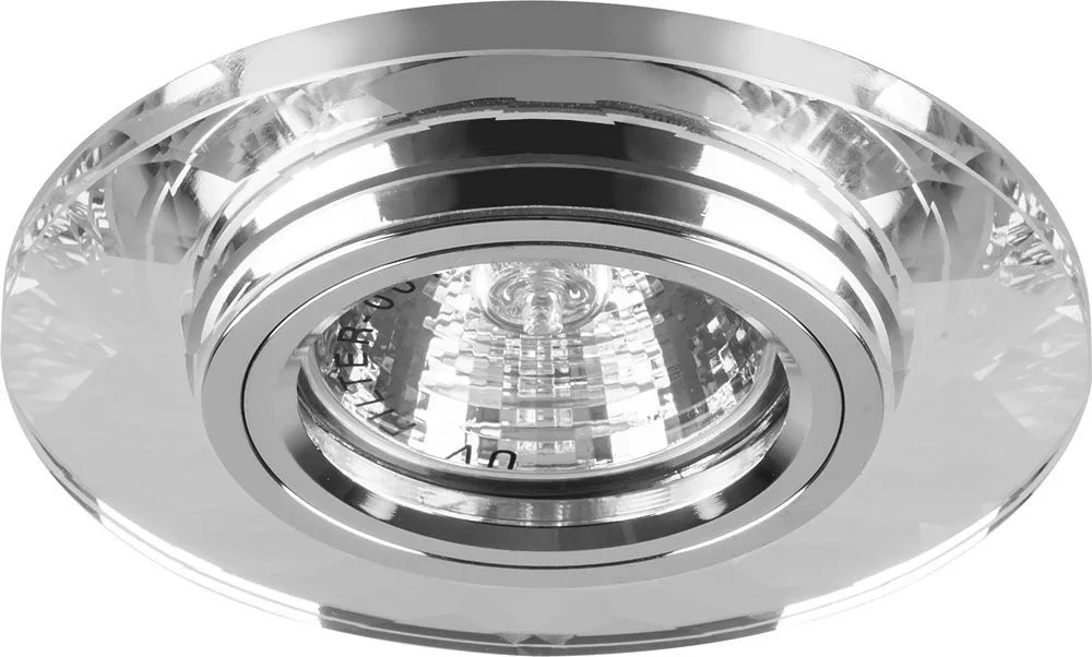 FERON Светильник встраиваемый с белой LED подсветкой 8050-2 потолочный MR16 G5.3 серебристый FERON Светильник встраиваемый с белой LED подсветкой 8050-2 потолочный MR16 G5.3 серебристый
